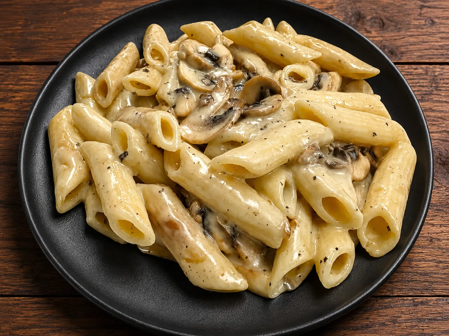 Mushroom Madness creamy pasta at Pasta Basta in Charleswood, Winnipeg